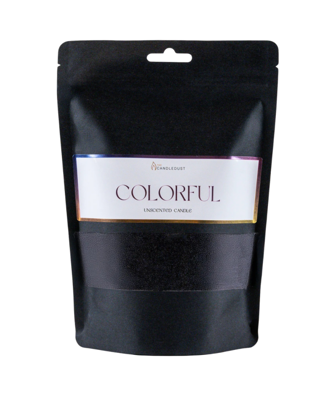 Candledust colorat black negru– lumânare reutilizabilă din granule de ceară vegetală