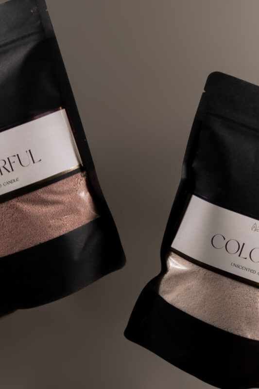 set lumânare din granule de ceară vegetală